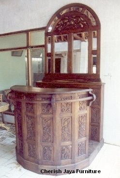 Carved Mini bar made from Teak wood H=250 x W=110 x D=105 cm