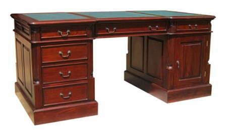 Code: SBW001  Name: Partners-Desk Sizes:  H=80 x W=180 x D=90 cm H=80 x W=160 x D=90 cm Solid Mahogany wood with Leather