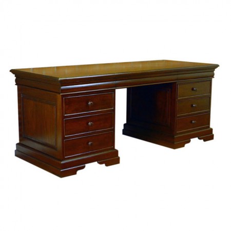 Code: SBW003  Name: Pedestal Writing Desk Size: W=160 X D=74 X H=80 cm Solid Mahogany wood with top wood