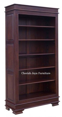 BO 605-KL Name: Open bookcase 5 shelves. Size: W=110 x D=41 x H=220 cm Wood: Solid mahogany
